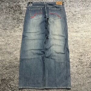NEW Ecko UNLTD Jeans Mens 40x33 Blue Baggy Wide Leg Grunge Skater Vintage Y2K